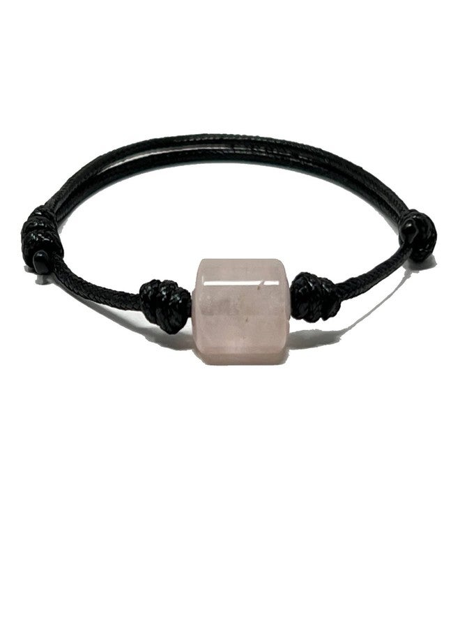 Luck Strings Rose Quartz Bracelet for Men and Women Balance Chakra Healing Jewelry Rose Quartz Bracelet on vegan cord Men - Image 1